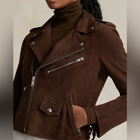 Polo Ralph Lauren Suede Moto Jacket - Picture 2 of 11